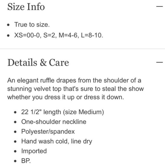 Velvet One Shoulder Ruffle Top - Picture 6 of 7